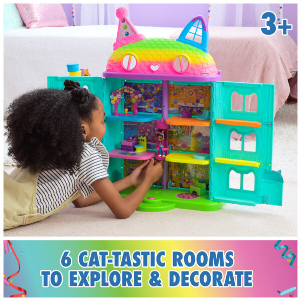 Gabby’s Dollhouse – 25-Inch Celebration Dollhouse with Figures, Furniture & Interactive Sound Effects - Image 3