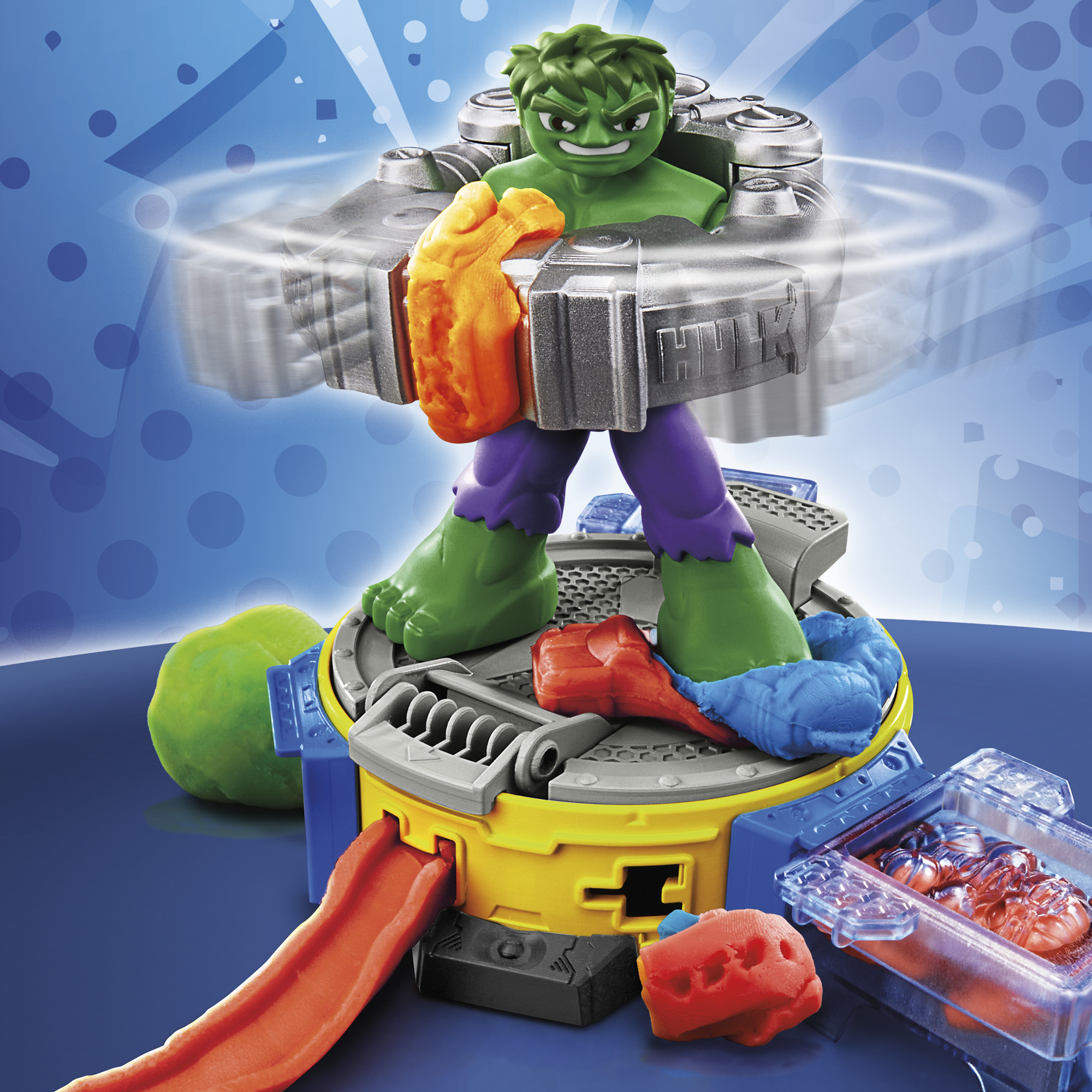 Play-Doh Marvel Hulk Smash & Squish Playset – Hulk Action Figure & Accessories, Perfect Christmas Gift for Kids Ages 4+ - Image 2