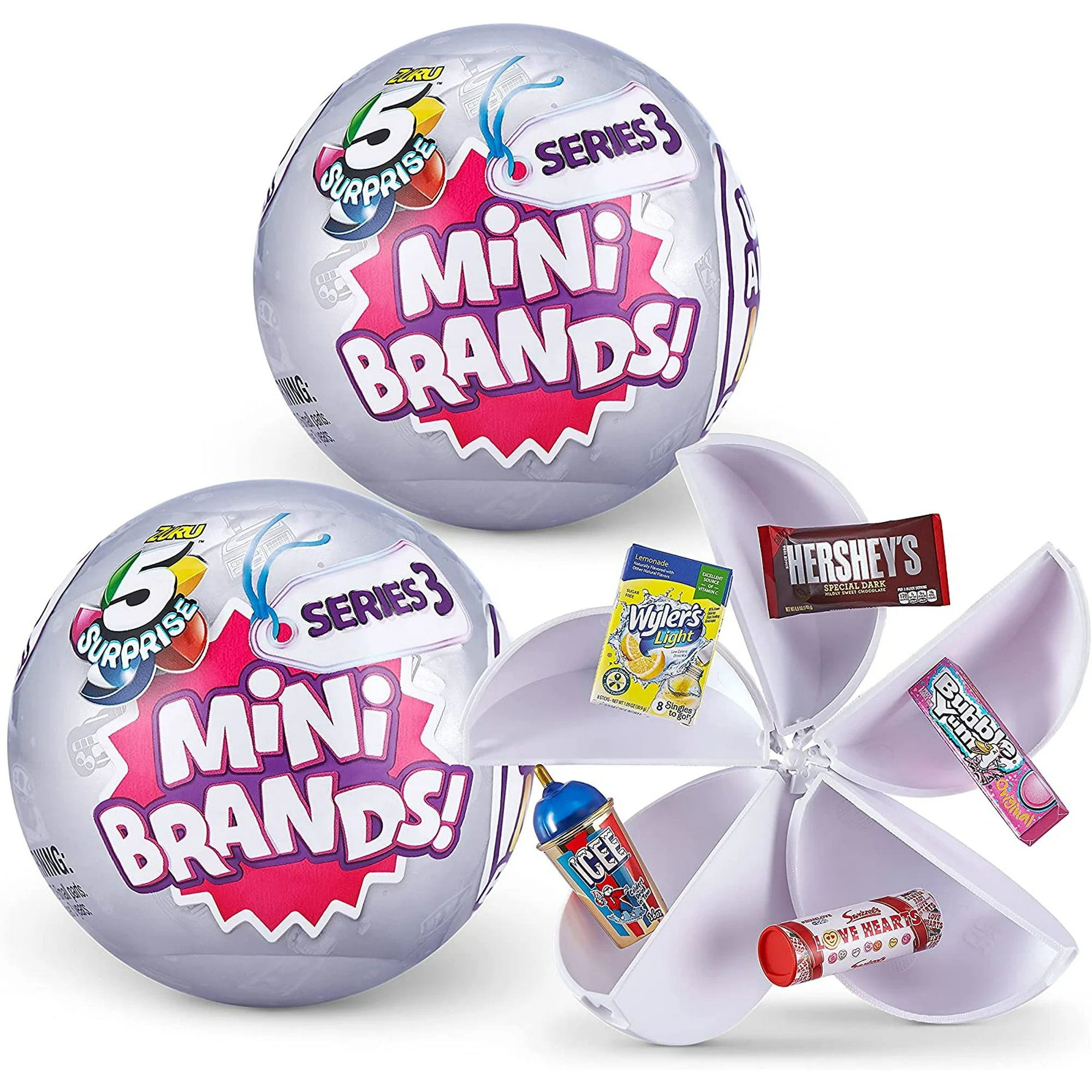 5 Surprise Mini Brands Series 3 Mystery Capsule – Real Miniature Collectibles Toy by Zuru (2-Pack)