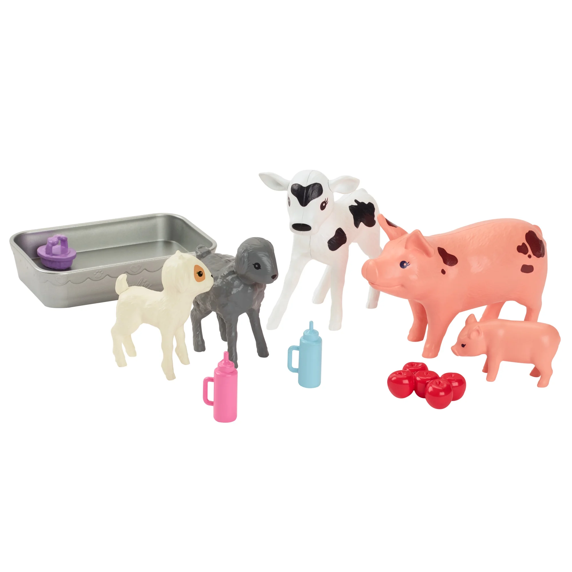 Barbie Farm Playset – 10-Piece Set with 5 Farm Animals & Feeding Accessories for Kids Ages 3+