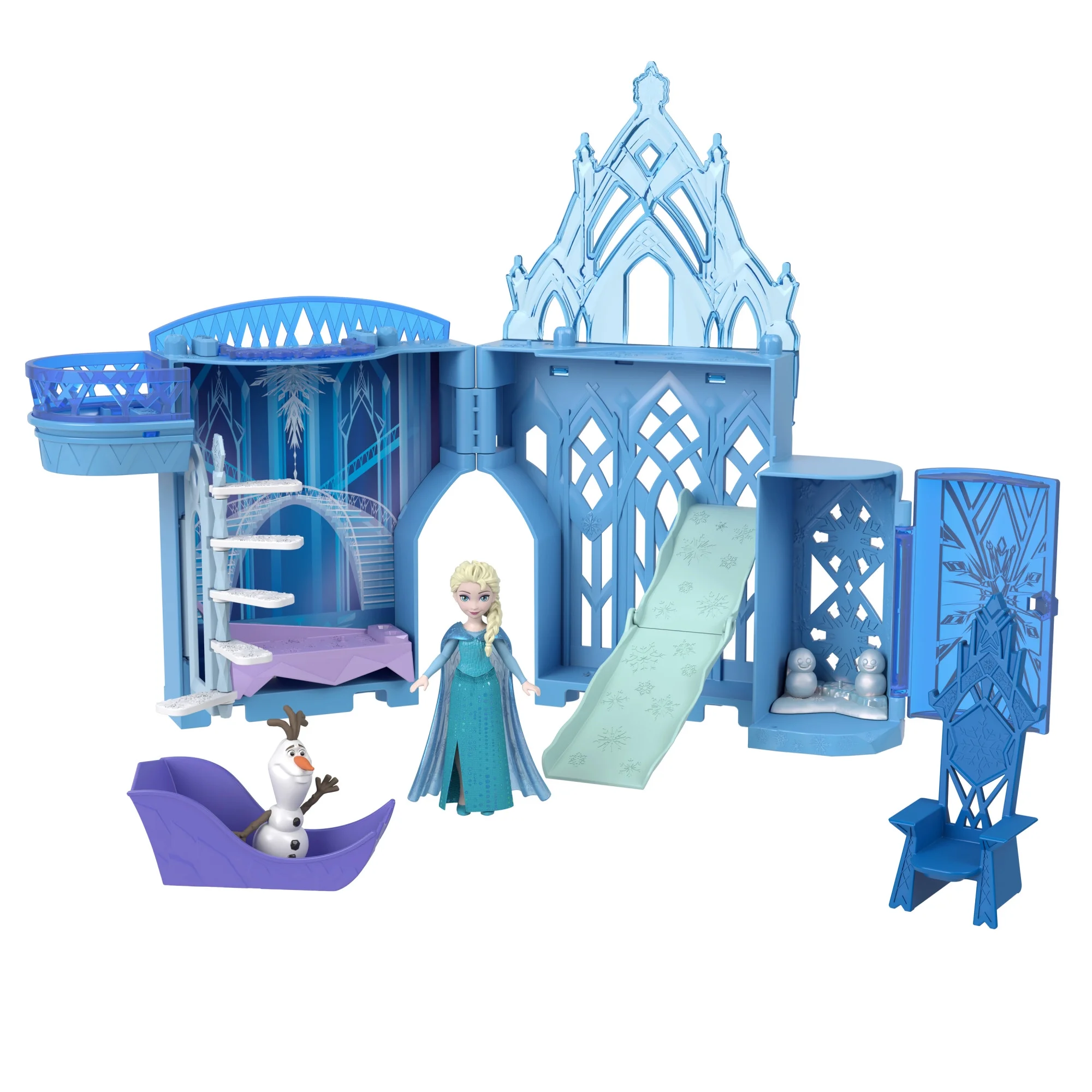 Disney Frozen Storytime Stackers Elsa's Ice Palace Playset – Small Dollhouse with Elsa, Olaf & Accessories"