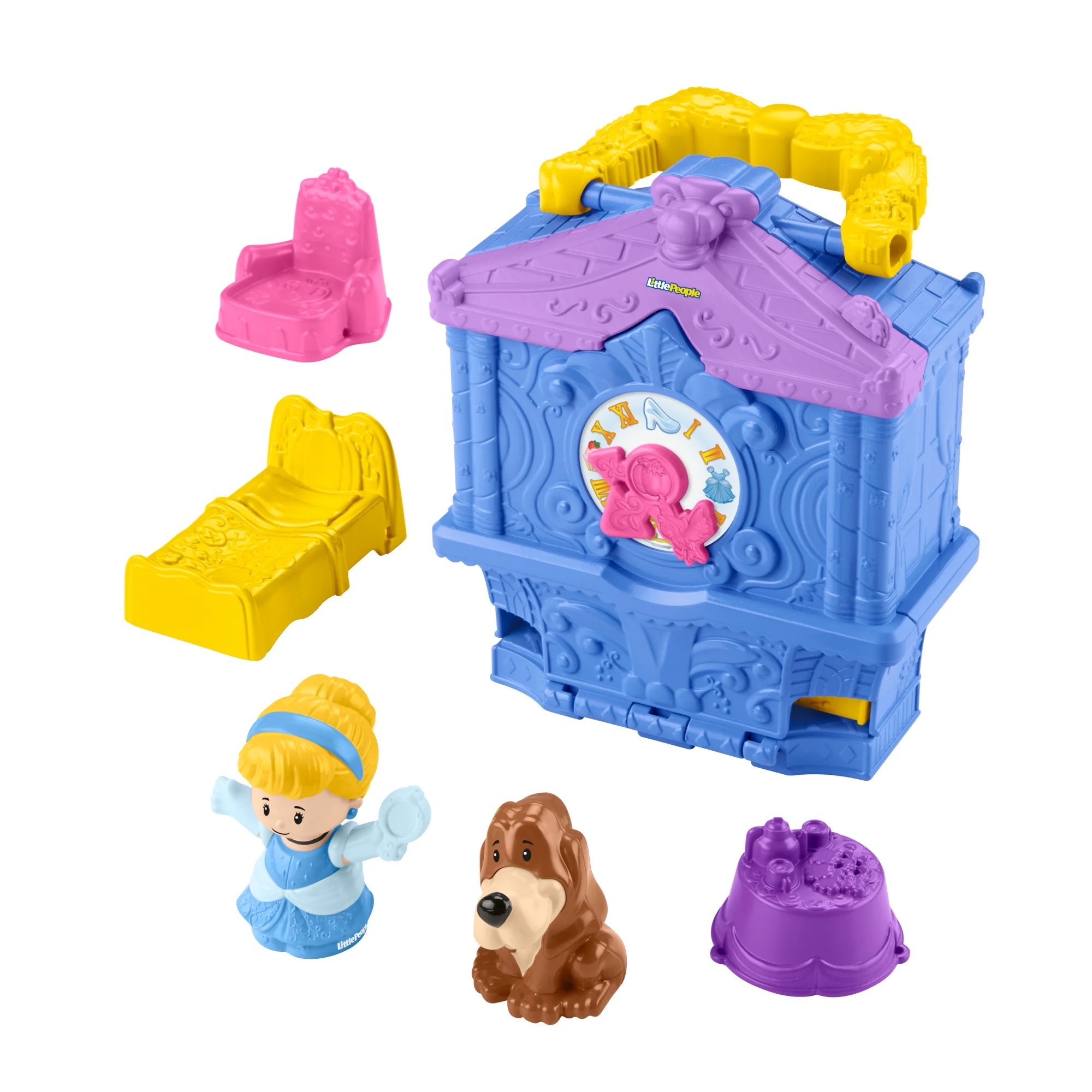 Disney Princess Cinderella On-the-Go Playset for Toddlers – Portable Pretend Play with 2 Figures & Accessories