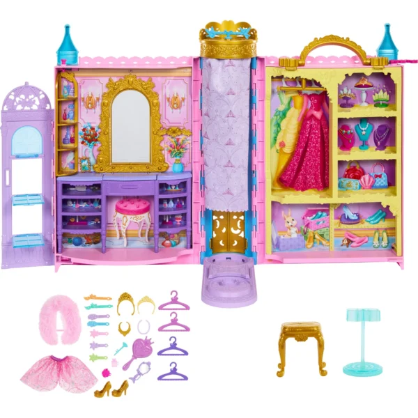 Disney Princess Ready for the Ball Closet Playset - Fashions, Accessories, & Portable Storage