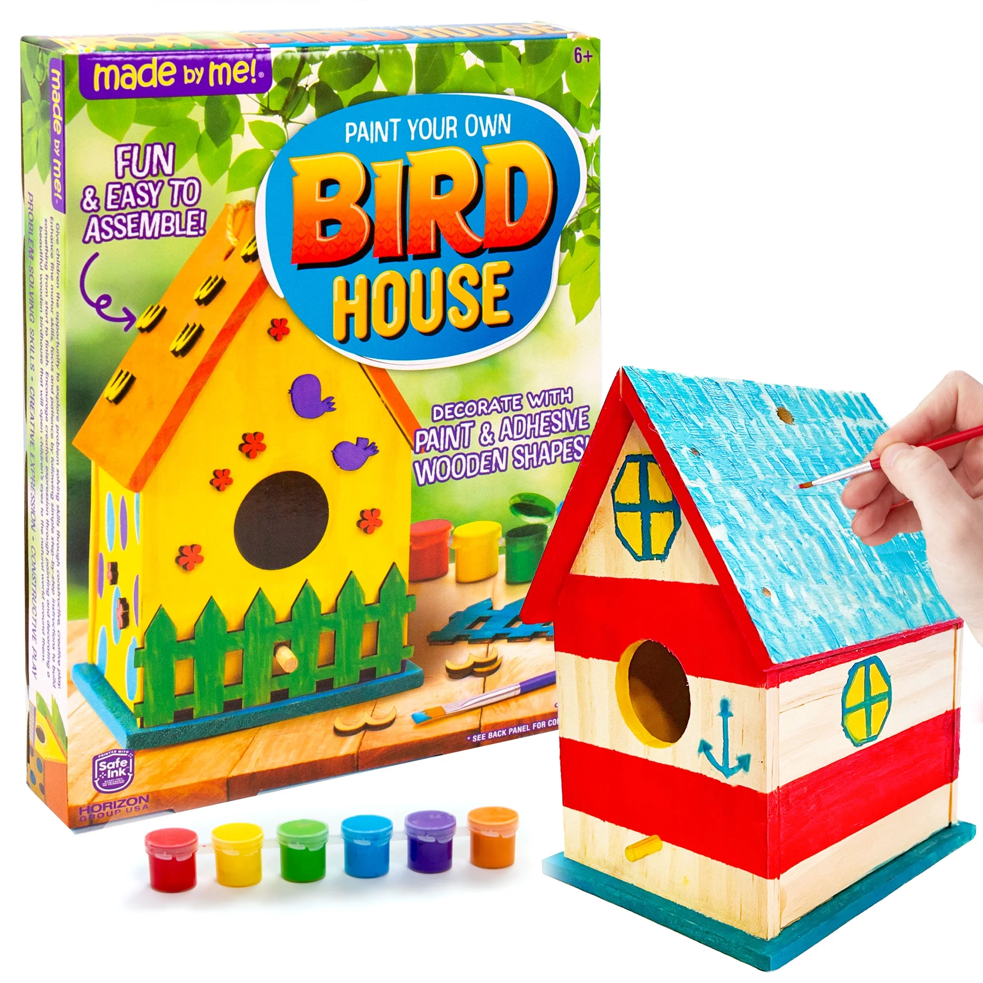 Made by Me Paint Your Own Birdhouse Kit – DIY Craft for Kids Ages 6+