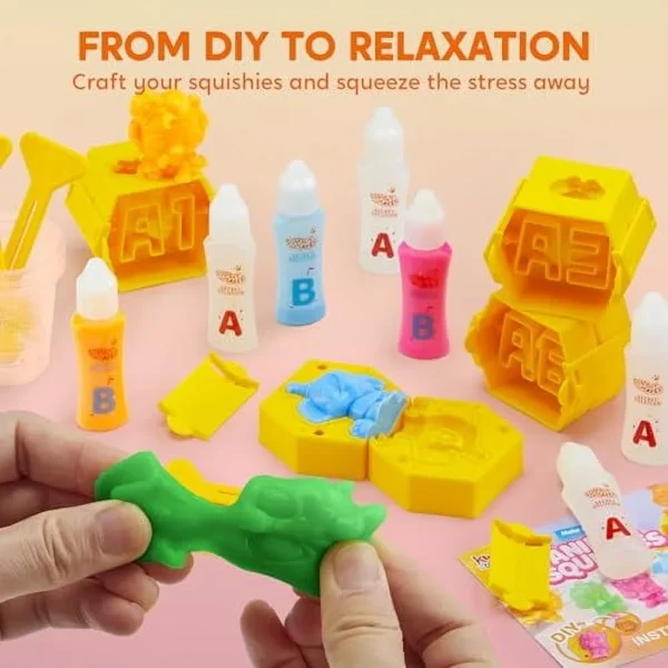 Klever Kits DIY Animal Squishies Mystery Box – 4 Surprise Characters for Creative Fun, Squishy Toys for Kids Ages 6+ - Image 4
