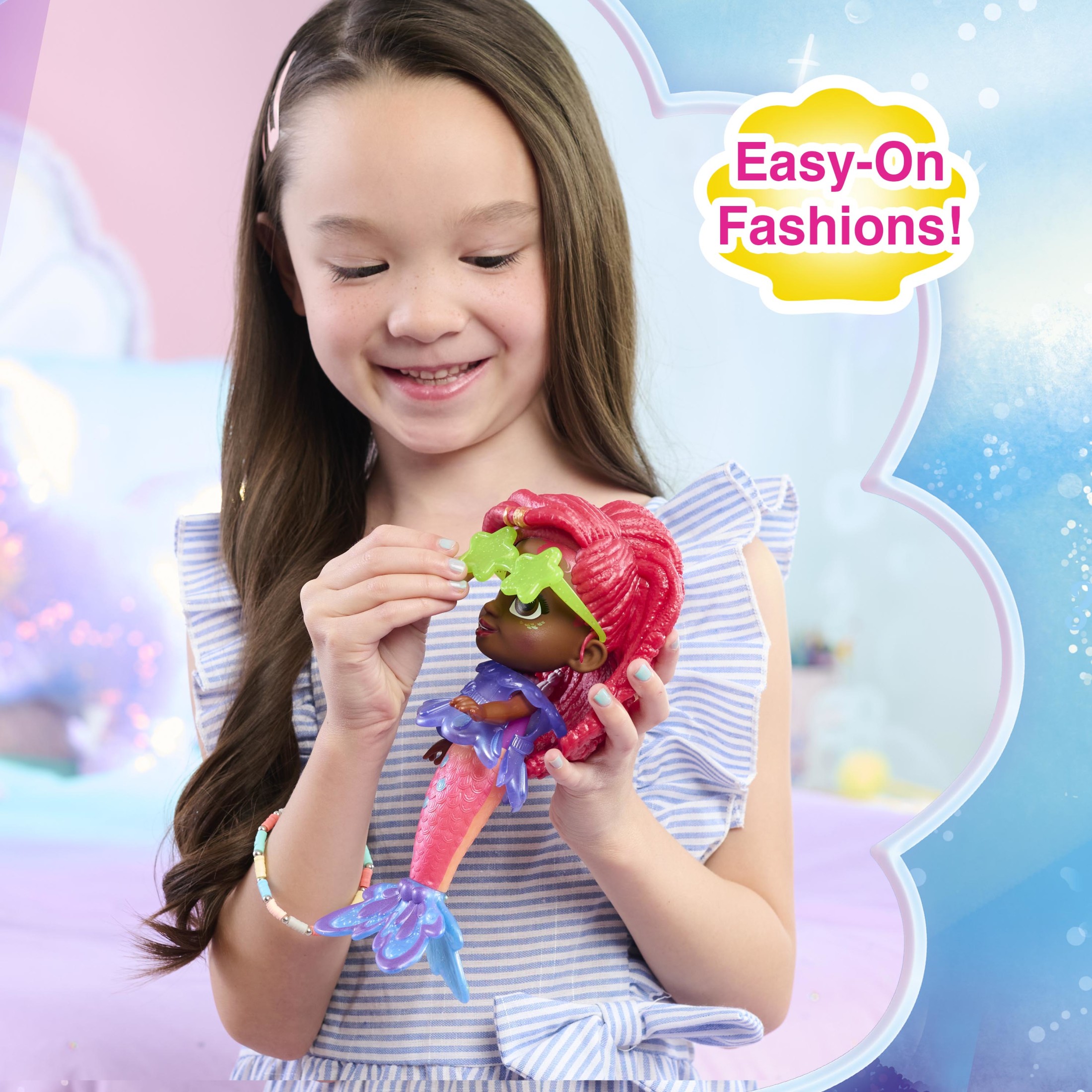 Disney Junior Ariel Pop Tails Deluxe Sea-Beat Set – 7-Inch Figure with Fashions & Accessories, 27-Piece Mermaid Toy - Image 3